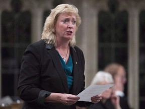 Conservative MP Marilyn Gladu rises in the House of Commons in Ottawa on Friday, May 6, 2016. Conservative health critic Gladu says the Liberal government needs to do more to ensure that cannabis products available online are not attractive to young people.