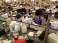 The National Post newsroom in 2001. The newspaper is 20 years old today, Oct. 26, 2018.
