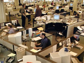 The National Post newsroom in 2003.