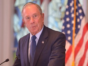 Michael Bloomberg attends a political event at the Century Village Pines Jewish Center on October 18, 2018 in Pembroke Pines, Florida.