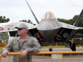 A United States Air Force F-35B Lighting II jet, manufactured by Lockheed Martin, at the Singapore Airshow on Feb. 7, 2018. MUST CREDIT: SeongJoon Cho/Bloomberg