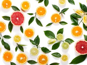 Limonene is a monoterpene and is a clear and colorless oil in the peel of citrus fruits like lemons, oranges, grapefruits, limes, and pomelos. Denira777 / iStock / Getty Images Plus