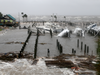 Boats lay sunk and damaged from Hurricane Michael at a marina in Port St. Joe, Florida, Oct. 10, 2018.