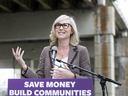 Toronto Mayoralty candidate Jennifer Keesmaat discusses her plan to tear down the Gardiner Expressway if elected,  Sept. 30, 2018.