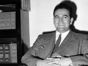 FILE - This May 2, 1949, file photo shows physician and surgeon Dr. Hector Perez Garcia, whose goal was to fight for a better deal for U.S. Latin American citizens, in Corpus Christi, Texas. The office of 4, where the Mexican American civil rights movement was sparked, is gone and is an example that many Latino historical preservation advocates say shows more needs to be done to save sites linked to Latino history. (AP Photo/File)