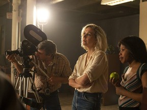 Maggie Gyllenhaal's character directing a porn shoot in The Deuce.