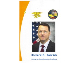 This image shows a page of U.S. Drug Enforcement Administration Regional Director Richard Dobrich's portfolio. Dobrich, the U.S. Drug Enforcement Administration's top official in Colombia is retiring amid an internal investigation of alleged misconduct. The probe includes an anonymous complaint obtained by The Associated Press that accused Dobrich of hiring prostitutes. (Courtesy of Dobrich via AP)
