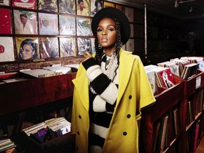 In this Oct. 18, 2018 photo, singer-rapper Janelle Monae poses for a portrait in New York to promote her latest album "Dirty Computer."