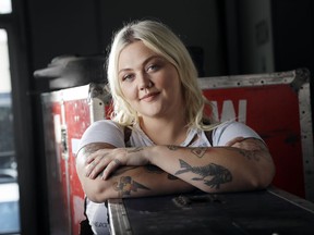 In this Sept. 20, 2018, photo, singer Elle King poses in Nashville, Tenn., to promote her new album, "Shake The Spirit," out Friday.