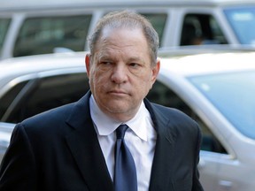 FILE - In this July 9, 2018, file photo, Harvey Weinstein arrives to court in New York. Weinstein is due in court as a New York judge weighs his bid to have some or all of his sexual assault case thrown out. A court spokesman says Judge James Burke will deliver a partial ruling on defense motions at Thursday's hearing. The disgraced movie mogul's next court date had been scheduled for Nov. 8.