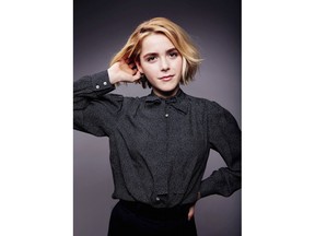 In this Oct. 15, 2018 photo, actress Kiernan Shipka poses for a portrait in New York to promote her new Netflix series "The Chilling Adventures of Sabrina."
