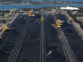 The coal terminal in Newcastle, Australia. The country, like many other big carbon emitters, is unlikely to meet its Paris Agreement targets.