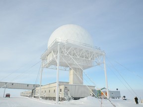 The Canadian government will need to spend billions of dollars modernizing the North Warning System, including this site in Cambridge Bay, Nunavet. The radar installations will be obsolete in 2025.