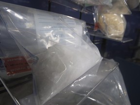 A bag of crystal meth.