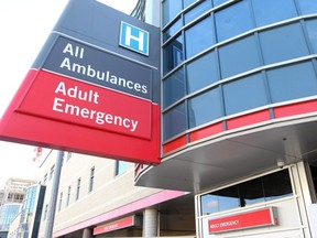 The adult emergency at the Health Sciences Centre in Winnipeg, Man. is seen Monday October 07, 2013.