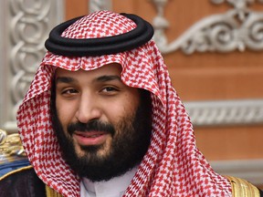 Saudi Crown Prince Mohammed bin Salman attends a meeting with Lebanon's Christian Maronite patriarch on November 14, 2017, in Riyadh. He  initially said that the journalist left unscathed. King Salman, the prince’s father, eventually ordered an internal investigation.