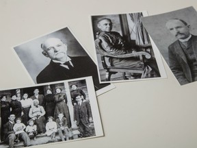 Photographs of Paula Wright's ancestors, in New York, June 21, 2017. Wright’s great-great-great grandmother, Kittie Simkins, was a black woman born into slavery in South Carolina who married a white former Confederate soldier. Wright has documented over 500 images that chronicle her family’s history.