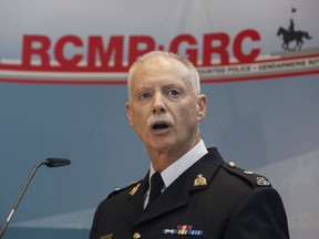 Inspector Steve Daley during a press conference about RCMP readiness for cannabis legalization in Edmonton on Friday October 12, 2018. The Alberta RCMP also announced their goal to train one third of members in Standard Field Sobriety Test by 2020.