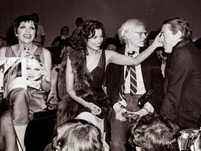 A still from Studio 54, with Liza Minnelli and Andy Warhol.