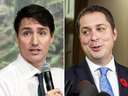 Prime Minister Justin Trudeau and Conservative Leader Andrew Scheer. The carbon tax is really a proxy for polarized visions of how the country should be governed, John Ivison writes.
