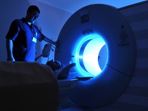 Lit magnetic resonance imaging machine