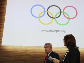 International Olympic Committee President Thomas Bach, leaves at the end of the 133rd IOC session in Buenos Aires, Argentina, Tuesday, Oct. 9, 2018.