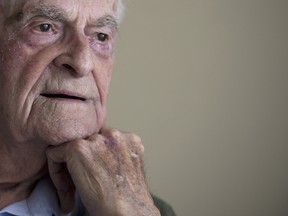 Harry Leslie Smith at his home in Bellville, Ontario, on February 8, 2016.
