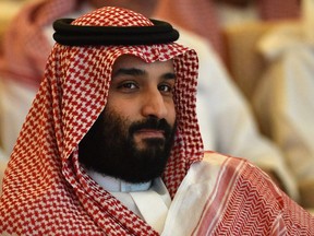 Saudi Crown Prince Muhammad bin Salman attends the Future Investment Initiative conference in Riyadh on Oct. 23, 2018.