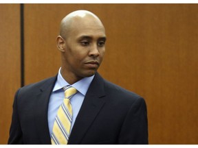 FILE - In this May 8, 2018, file photo, former Minneapolis police officer Mohamed Noor arrives at the Hennepin County Government Center for a hearing in Minneapolis. Authorities prosecuting Noor who shot and killed Justine Ruszczyk Damond, an Australian woman in July 2017, are seeking to add a more serious charge to his case. He is already charged with third-degree murder and manslaughter. They now want to add the charge of intentional second-degree murder in the case.