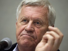 FILE - In this Sept. 2, 2014, file photo, Rep. Collin Peterson, D-Minn., listens to a question in Hot Springs, Ark. Prospects for Congress passing a new five-year farm bill before the end of the year have improved in the wake of this week's midterm elections because Republicans have lost their leverage for imposing stricter work requirements on food stamp recipients, a key lawmaker and other experts said Thursday, Nov. 8, 2018. "There isn't any reason why this thing can't get done," said Rep. Collin Peterson, of Minnesota, the ranking Democrat on the House Agriculture Committee, who's expected to regain the chairmanship next year.