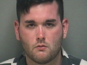 This undated file photo provided by the Albemarle-Charlottesville Regional Jail shows James Alex Fields Jr.