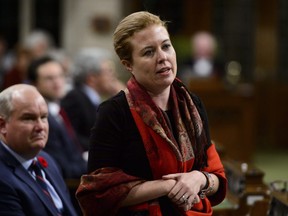 Conservative MP Michelle Rempel stands during question period in the House of Commons on Parliament Hill in Ottawa on Friday, Nov. 2, 2018.