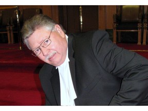 Saskatchewan legislature Speaker Dan D'Autremont is seen in Regina, Tuesday, April 4, 2012. A member of the Saskatchewan legislature who is also among the founders of the governing Saskatchewan Party has announced he will be stepping down when the next provincial election is held.