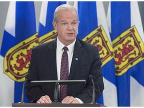Justice Minister Mark Furey speaks at a news conference in Halifax on December 7, 2017. Nova Scotia's justice minister says the province is reviewing its limitation period under the Fatal Injuries Act after a Halifax lawyer raised concerns that the one-year time frame is not compassionate towards grieving families. Mark Furey says he has directed his department's legal team to look into the limitation period, and conceded that "maybe a year is not long enough."