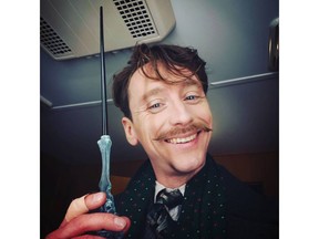 Actor Bart Soroczynski as "Stebbins" in the film "Fantastic Beasts: The Crimes of Grindelwald" is seen in this undated handout photo.