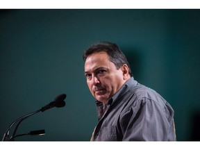 Assembly of First Nations National Chief Perry Bellegarde pauses while speaking during the AFN annual general assembly, in Vancouver on July 26, 2018. First Nations leaders from across Canada are gathering in Halifax today for a regional summit on self-governance, with a focus on finding a pathway to nationhood for Indigenous Peoples in the Atlantic region known as Mi'kma'ki. In a keynote address to hundreds of delegates, Assembly of First Nations National Chief Perry Bellegarde says an overriding goal for First Nations is to exercise the right to self-determination.