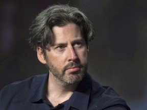 Director Jason Reitman attends a press conference to promote the movie "The Front Runner" during the 2018 Toronto International Film Festival in Toronto on Saturday, September 8, 2018. Collectively, Montreal-raised filmmaker Reitman, American journalist Matt Bai and one-time political operative Jay Carson half-jokingly refer to themselves the "three-headed monster of popular culture."