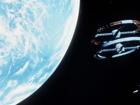This is a scene from Stanley Kubrick's 1968 film, "2001: A Space Odyssey," showing a space shuttle, lower right, approaching a space station. As the measured, eerie voice of sentient computer HAL 9000 in Stanley Kubrick's "2001: A Space Odyssey," Douglas Rain helped set the gold standard for what artificial intelligence should sound like, say experts.