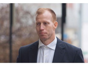 Travis Vader arrives at court in Edmonton on March 8, 2016. Lawyers for a man convicted of killing two missing Alberta seniors have asked for a new trial on his manslaughter convictions. Travis Vader was sentenced in January 2017 to life in prison for manslaughter in the deaths of Lyle and Marie McCann.