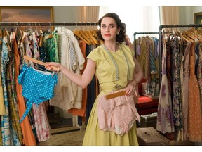 Actor Rachel Brosnahan is shown in a scene from "The Marvelous Mrs. Maisel" in this undated handout photo. Rachel Brosnahan returns to her Golden Globe and Emmy-winning role as a 1950s housewife turned comedian in "The Marvelous Mrs. Maisel."