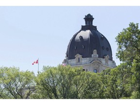 The Saskatchewan Legislative Building is shown in Regina on Wednesday, June 27, 2018. Saskatchewan has become the first province in Canada to introduce Clare's Law to try and combat high domestic violence rates.