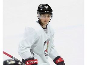 Ottawa Senators forward Matt Duchene is shown during a team practice in Ottawa on Tuesday, November 6, 2018. An Uber driver who posted footage of Ottawa Senators players disparaging one of their coaches and their team's performance says he is sorry for sharing the video.
