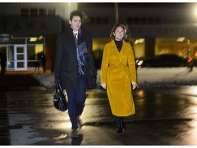 Prime Minister Justin Trudeau and wife Sophie Gregoire Trudeau depart Ottawa on Wednesday, Nov. 28, 2018, on route to Buenos Aires, Argentina to attend the G20 Summit. Prime Minister Justin Trudeau arrives in Buenos Aires this morning for a high-stakes G20 summit set to begin on Friday and draw global attention over trade tensions between China and the United States.