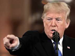 President Donald Trump speaks during a news conference in the East Room of the White House, Nov. 7, 2018, in Washington.