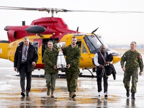 The Grey Cup arrives in Alberta for the CFL final Sunday.