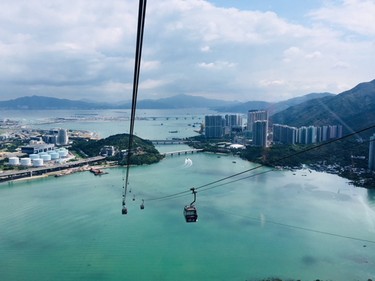 The Ngong Ping Cable Car is Asia's longest bi-cable ropeway.
