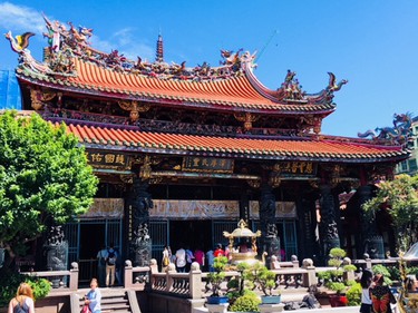 Longshan Temple in Taipei was originally built in 1738.