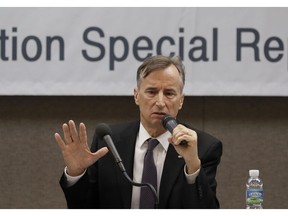 Eugene Bell Foundation Chairman Stephen Linton speaks during a news conference in Seoul, South Korea, Friday, Nov. 16, 2018. The U.S.-based nonprofit group called for South Korea to take stronger steps to fight a tuberculosis crisis in North Korea it says has worsened under strengthened U.S.-led sanctions over its nuclear weapons and missile program.