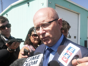 Saskatchewan’s Government Relations Minister Warren Kaeding speaks to reporters on the day he announced an “official investigation” into the situation at the Regional Municipality of McKillop.