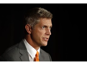 Mike Elias, the Baltimore Orioles' new executive vice president and general manager, speaks at a baseball news conference, Monday, Nov. 19, 2018, in Baltimore.